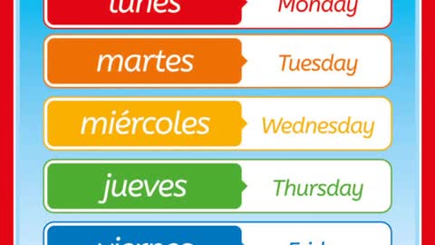 Days of the Week in Spanish #shorts #pronunciation #spanish #spain #españa #week #education #yt