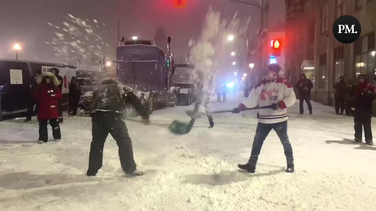 An extremely Canadian fight has broken out at the freedom protest in Ottawa