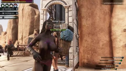 Conan Exiles, farming priest of Yog, busty, Boobs, breast expansion,, huge tits, silicone tit