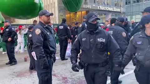 Protesters Disrupt the Macy's Day Parade in New York.