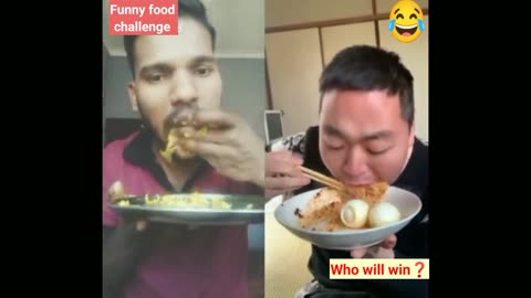 Funny food challenge 😂 Who will win❓