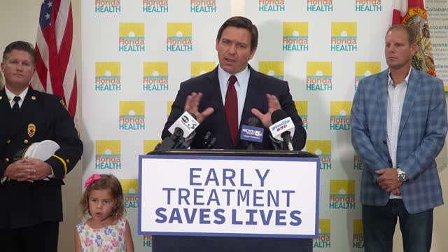 Gov. DeSantis Discusses Monoclonal Antibodies in Escambia County