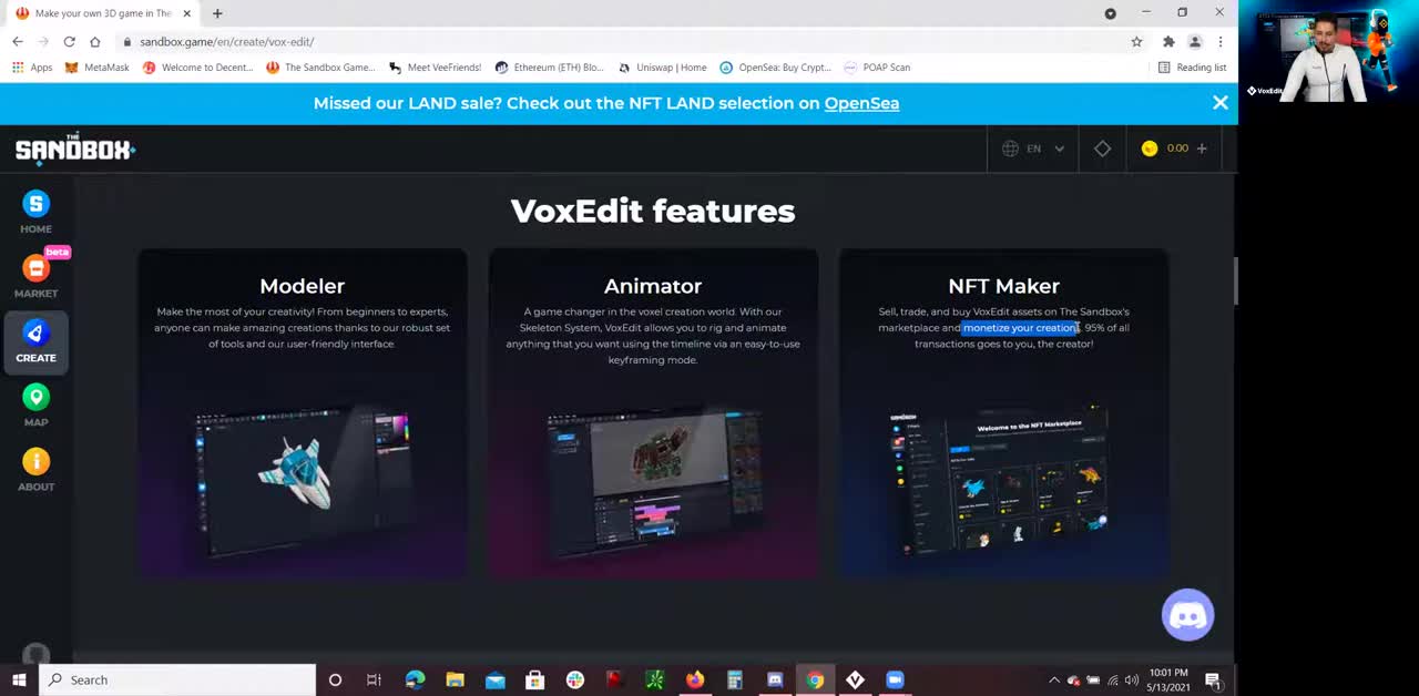 How to create NFT for free using The sandbox VoxEdit Software