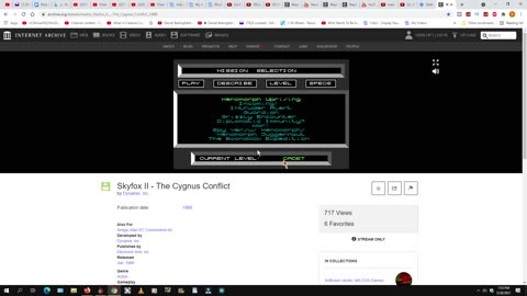 Skyfox II - The Cygnus Conflict ON Wayback Machine