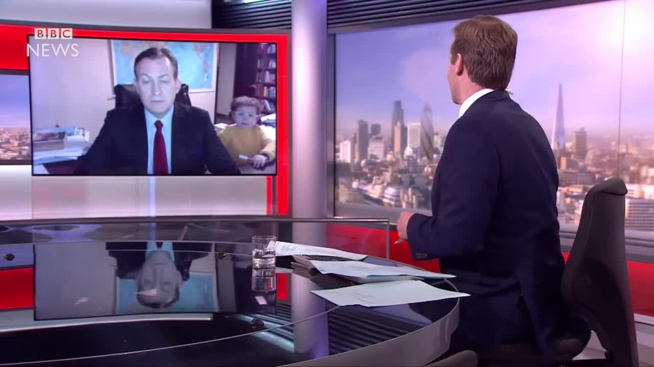 Children interrupt BBC News interview - BBC News