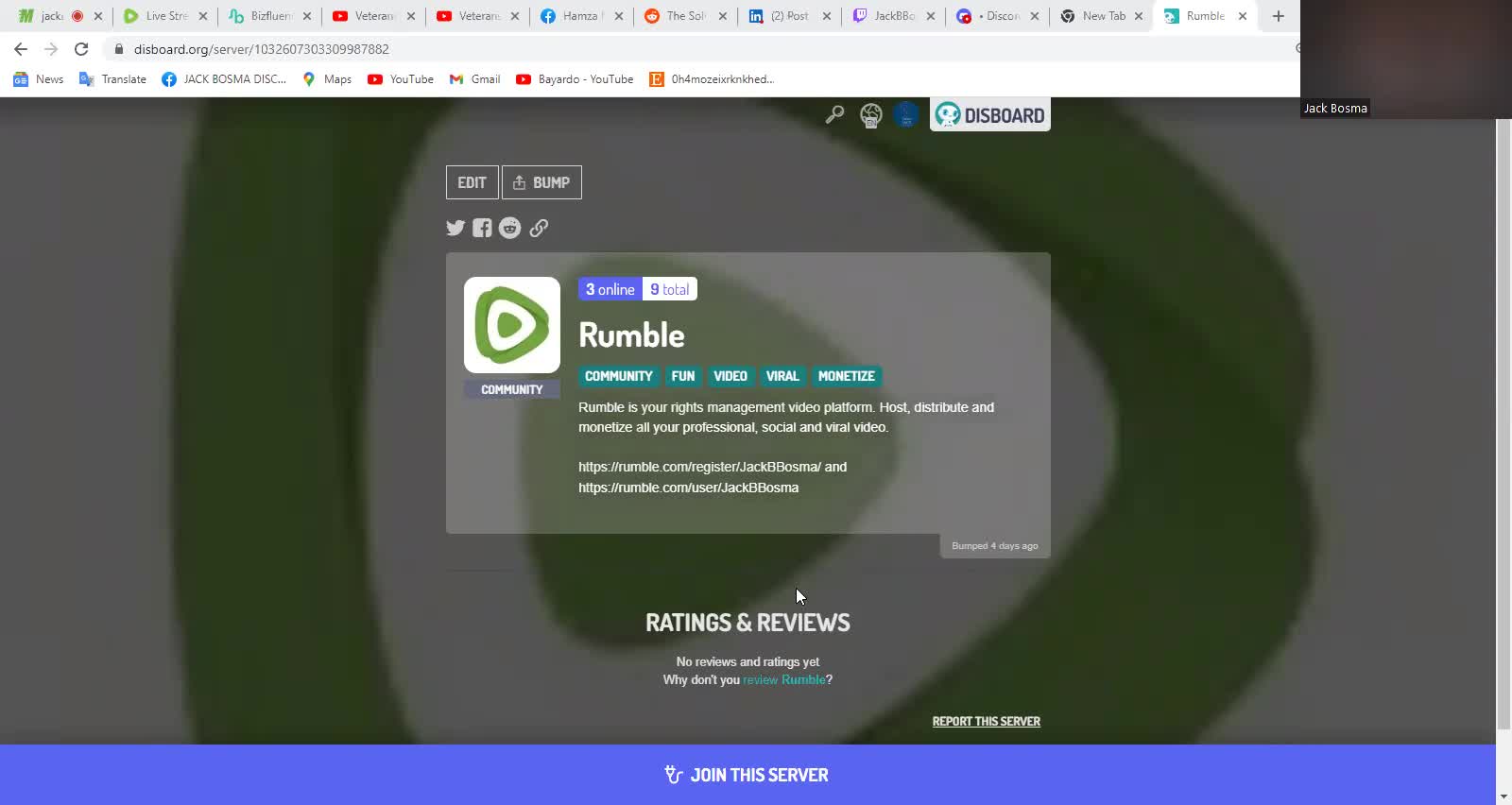 Are You A Rumble Discord Server Member?