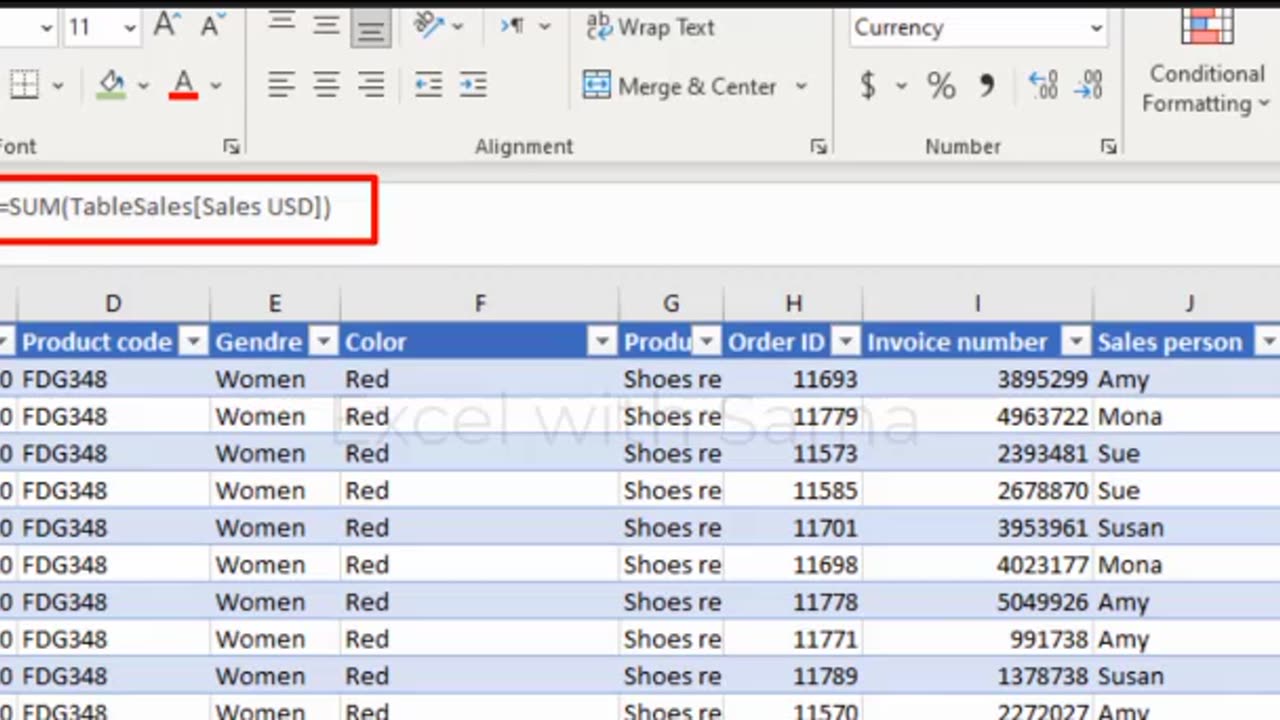 Excel Table