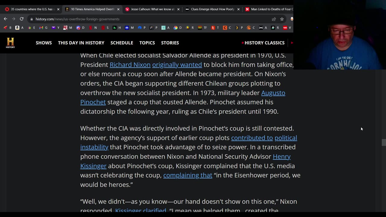 Countries that America has committed a coup on