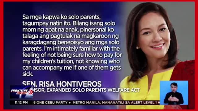 Expanded Solo Parents Welfare Act, naging batas na