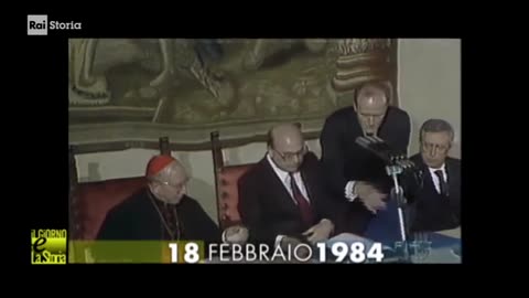 Craxi e il nuovo concordato con la Chiesa in revisione dei patti lateranensi 18 FEBBRAIO 1984 DOCUMENTARIO L'accordo di Villa Madama fu un accordo politico stipulato tra la Santa Sede e la Repubblica Italiana ratificato con Legge 25 marzo 1985