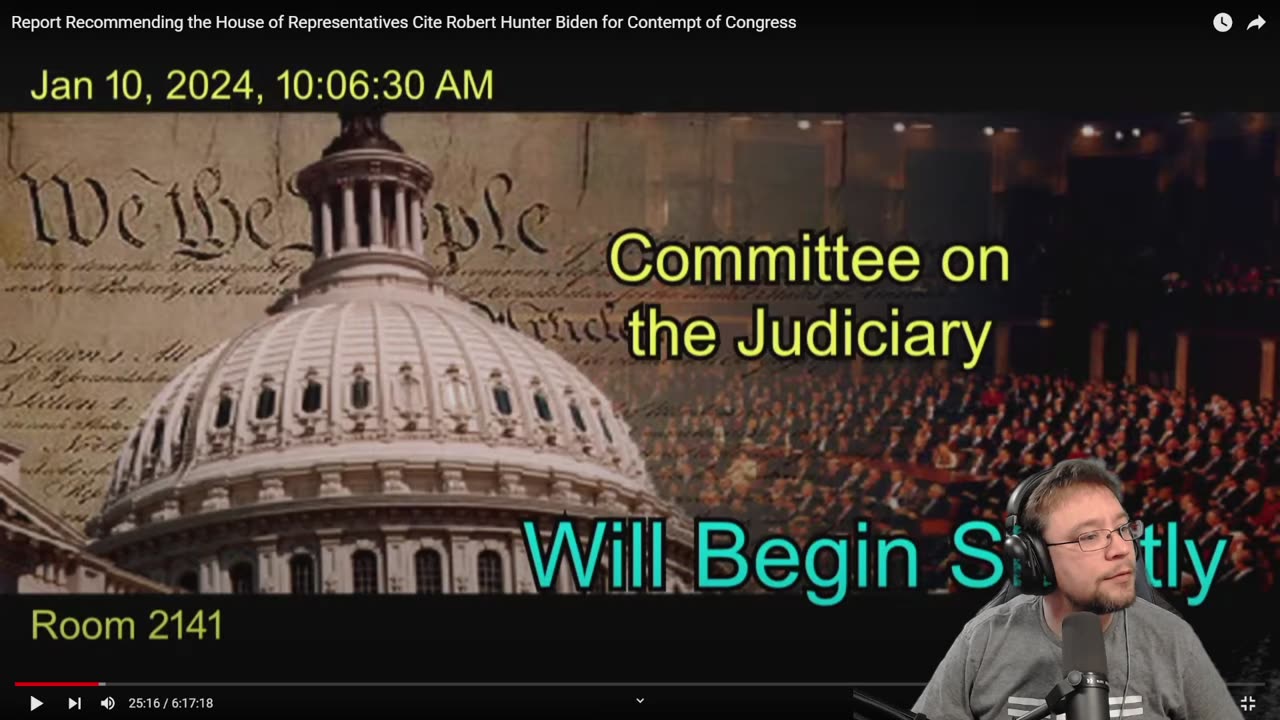 Judiciary Hearing on Biden Contempt. More Deflection And B!tching From The Left