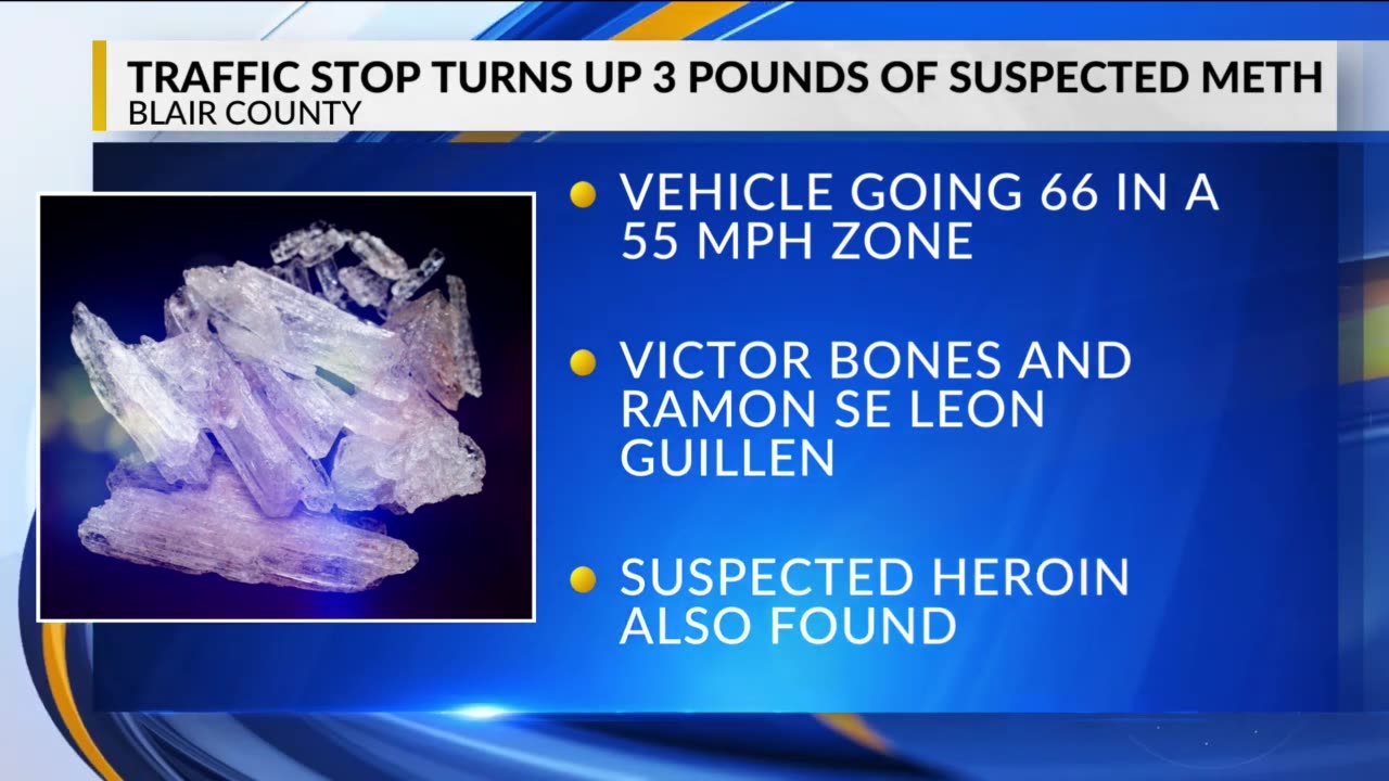 PSP: 3 pounds of suspected meth found during traffic stop