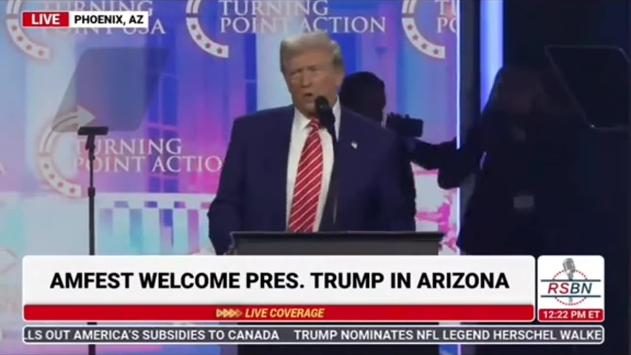 Watch President Trump's incredible entrance on stage today at AmericaFest 12.22.2024