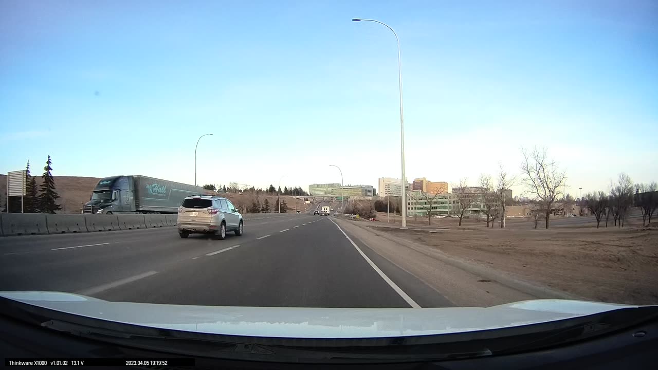 Driver Tries to Merge Off On-Ramp a Bit Early