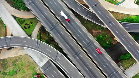 Drone Footage Of Road