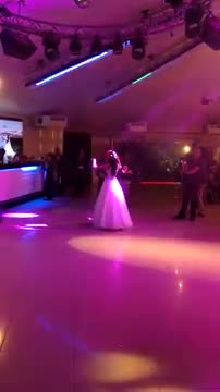 bride and groom dancing on the dance floor