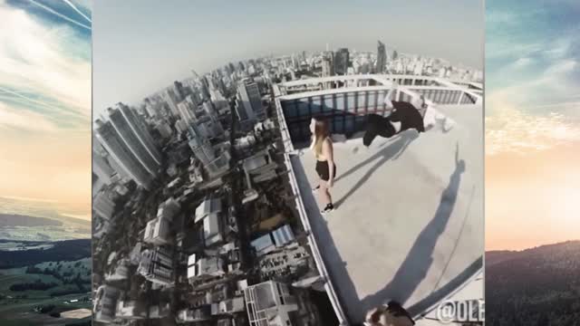 a parkour and his girlfriend