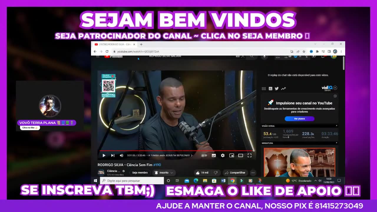 Canal Evidências - Ht-o7NI7hVg - SUPER REACT 🎬 REAGINDO AO VIVO RODRIGO SILVA - Ciência Sem Fim #190