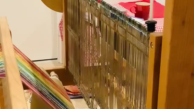 (4)タテ糸の巻き取り