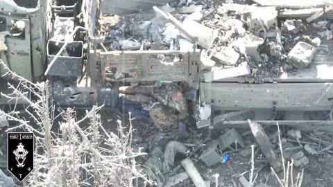 NSFL 1st Assault Battalion engages Russian troops next to their destroyed truck NSFL