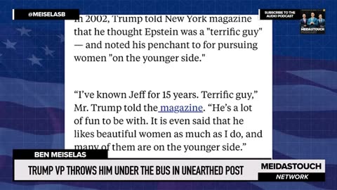 Trump VP THROWSHim UNDER THE BUS inUNEARTHED Post