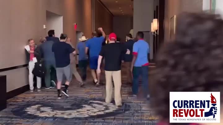 Conservative activist Alex Stein gets into an altercation with Dan Crenshaw's staff at TX GOP Convention