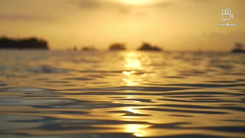 Sunset is very beautiful became combination sun & water