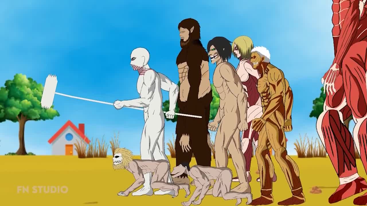 Eren Titan & Titan Shifter Playing the Squid Game Attack On Titan Squid Game - Drawing Cartoon 2