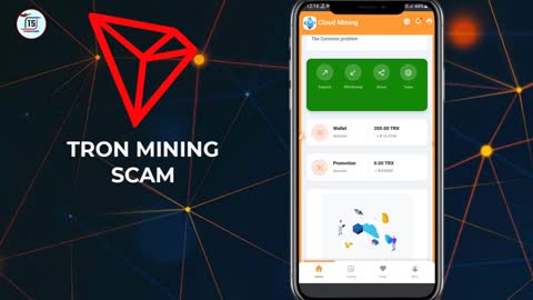 Scam Alert TRON Mining Website Earn Daily TRX