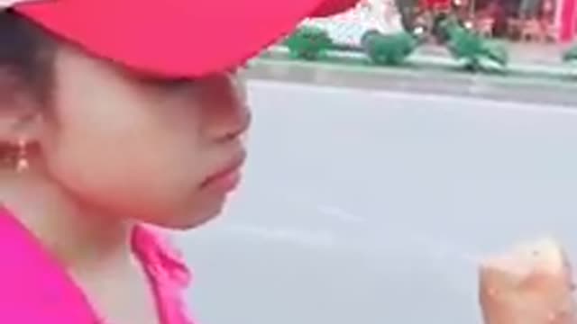 baby with bread