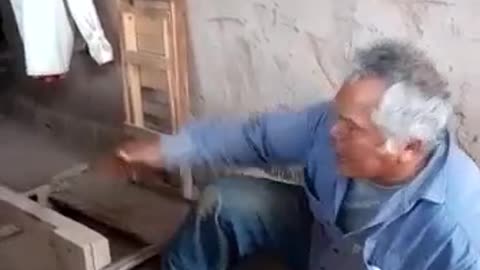 Uncle fell down from his chair