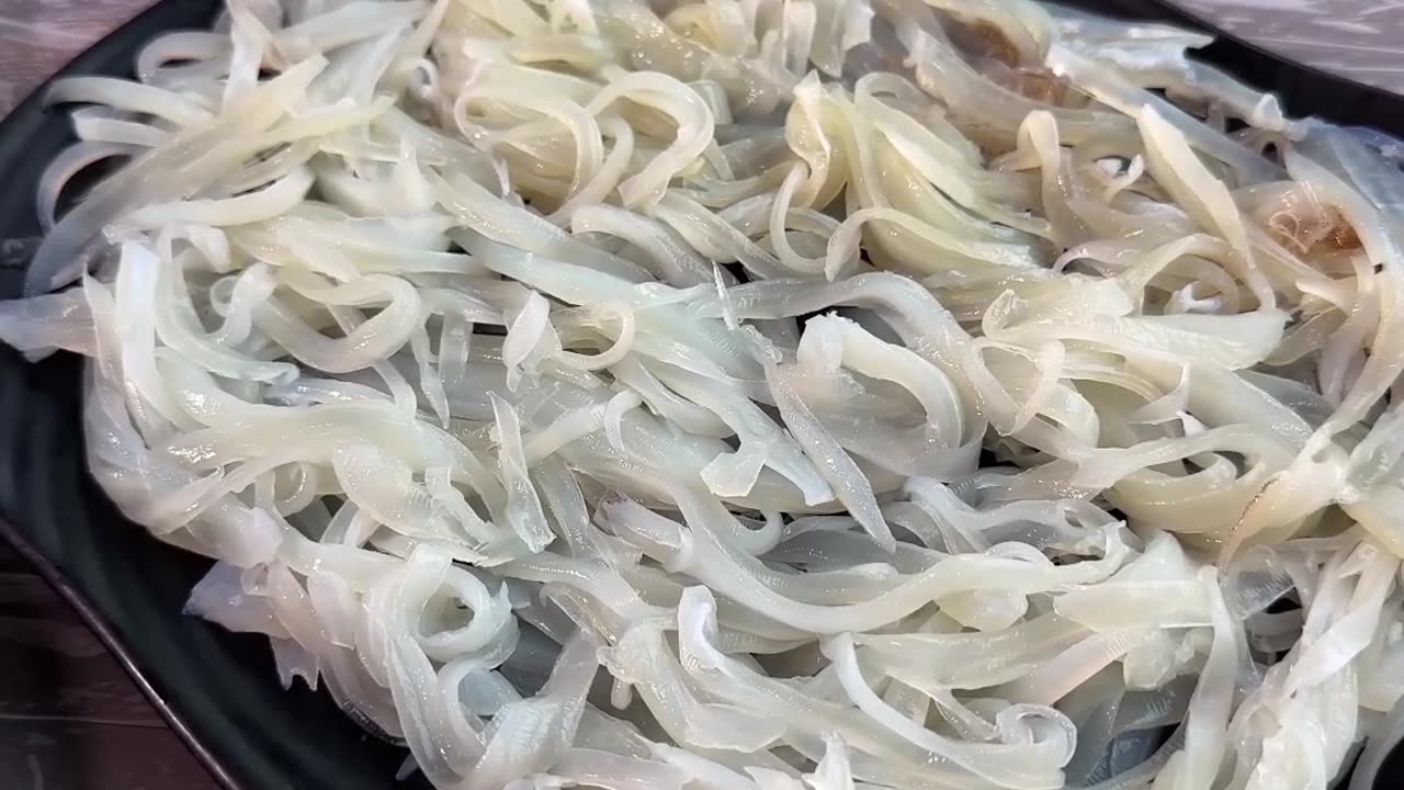 Delicious Korean Seafood Feast: Steamed Sweet Potato, Sashimi, and Kimchi