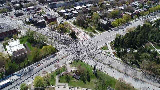 Drone Footage Of The Protest On March 1