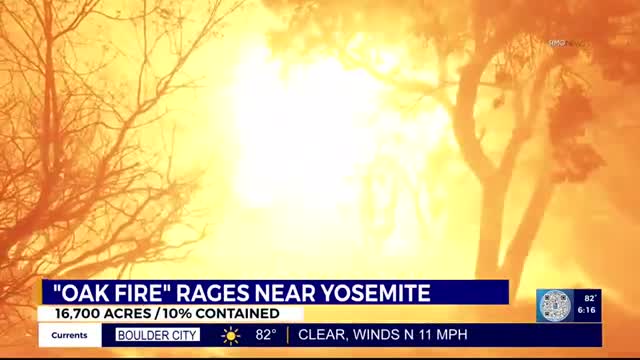 Oak Fire near Yosemite Park burns over 16K acres