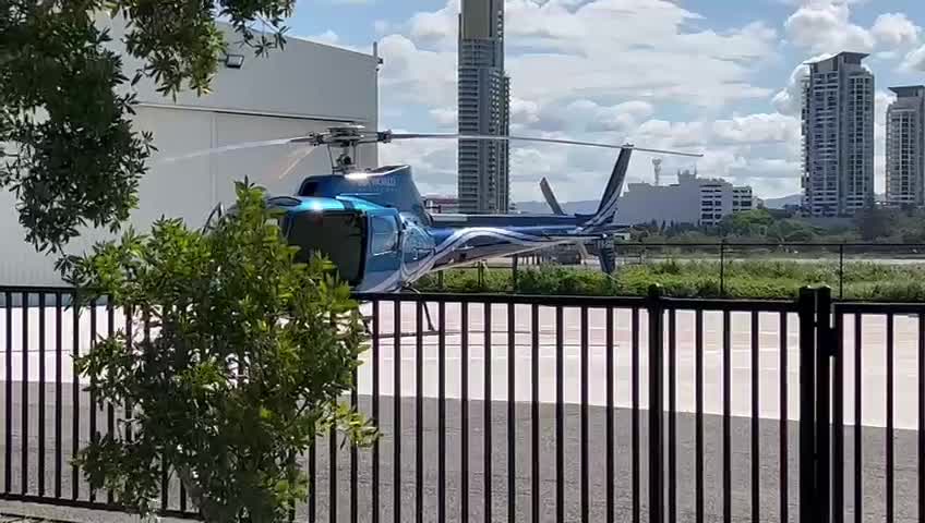 Helicopter on Helipad