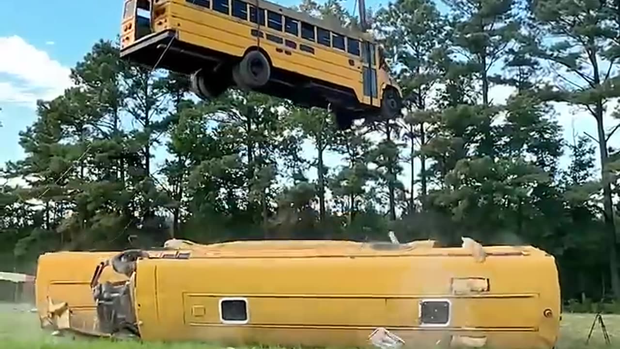 How Many School Buses Can We Stack