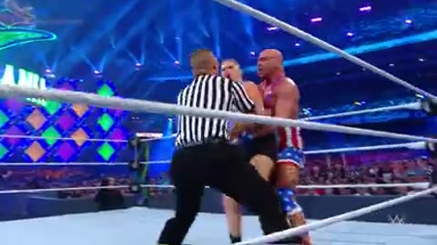 FULL MATCH - Ronda Rousey & Kurt Angle vs. Triple H & Stephanie- WrestleMania 34