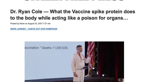 DR. RYAN COLE ON THE VAX