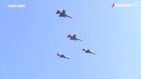 Izraelski F-16 iznad Knina za obljetnicu Oluje