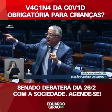 Senado Brasileiro Fará Discussão sobre Vassassinas nas Crianças