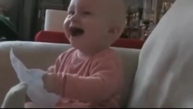 Baby laughing funny