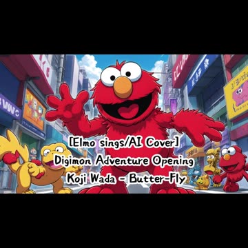 [Elmo sings/AI Cover] Digimon Adventure Opening Kōji Wada - Butter-Fly