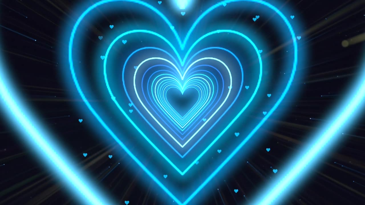 964. Animation Videođź’™Blue Heart Background