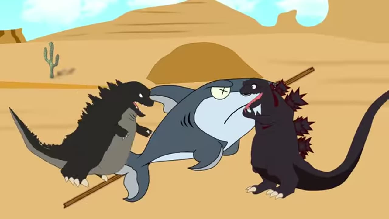 Godzilla vs Shark Attack Funny #3