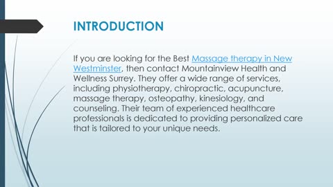 Best Massage therapy in New Westminster