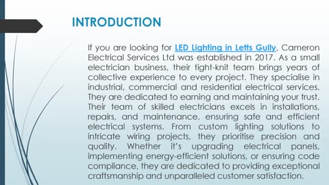 If you are looking for LED Lighting in Letts Gully