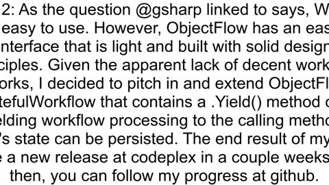 What workflow framework to use in C