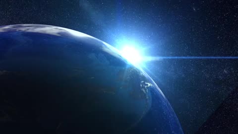 Beautiful Sunset Over The Earth Animation