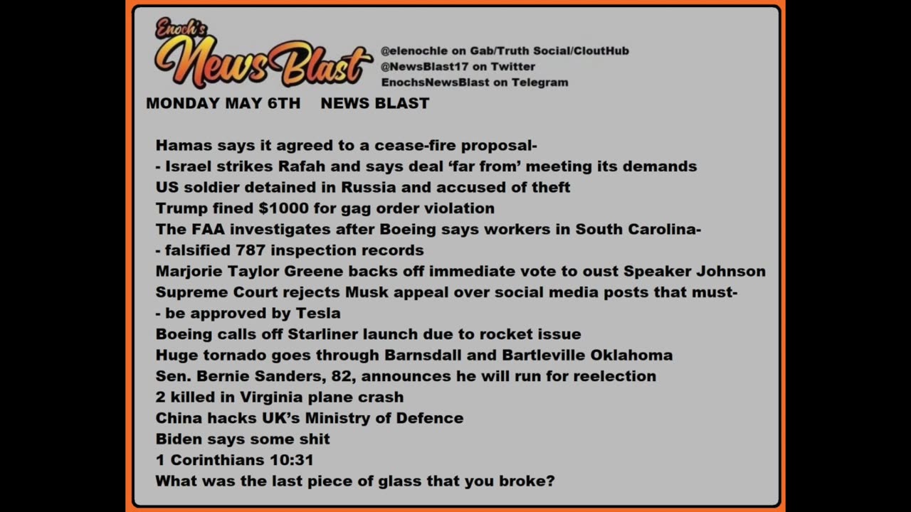 Monday, April 29, 2024 News Blast