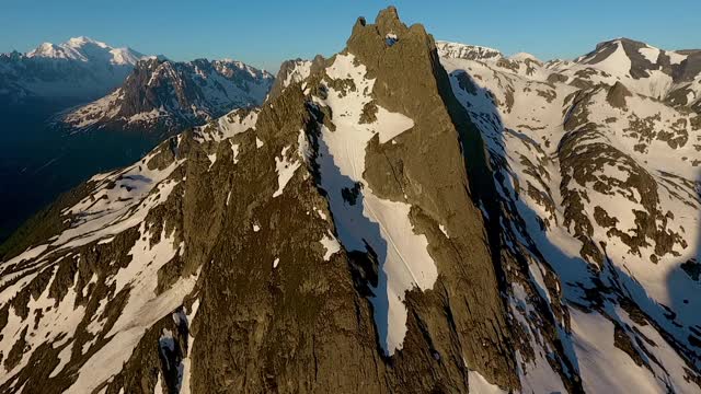 Mountain Mount Drone Glacier Alpine Landscape 4K